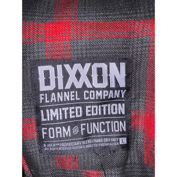 Dixxon X Snap-On Limited Edition Men's  Red black Buffalo Plaid Flannel Large - Picture 3 of 12